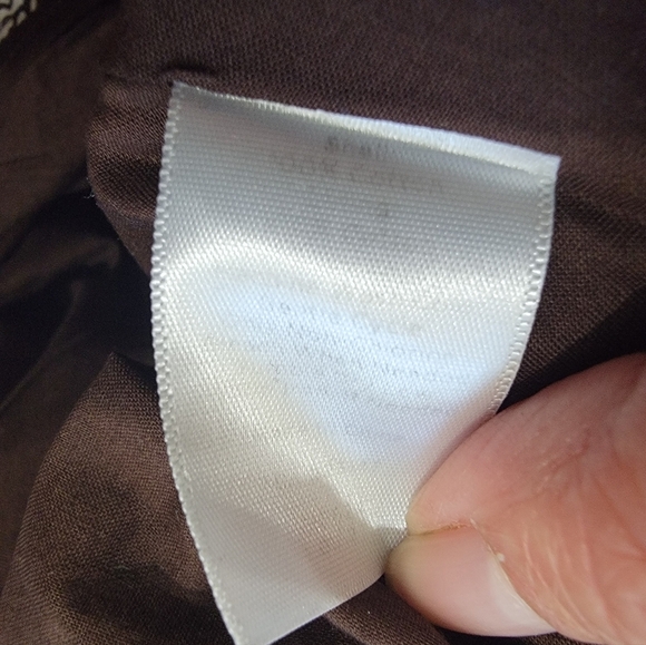 Talbots Brown and White Floral Skirt Size 18 W Cotton Summer - Picture 13 of 13